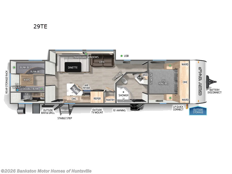 Used 2025 Forest River Cherokee Grey Wolf 29TE available in Huntsville, Alabama
