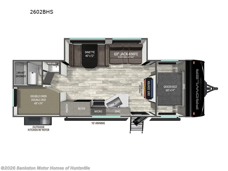 New 2026 Heartland Prowler 2602BHS available in Huntsville, Alabama