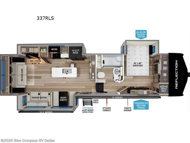 New 2027 Grand Design Reflection 337RLS available in Mesquite, Texas