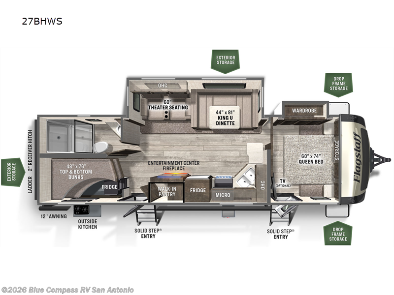 Used 2023 Forest River Flagstaff Super Lite 27BHWS available in San Antonio, Texas