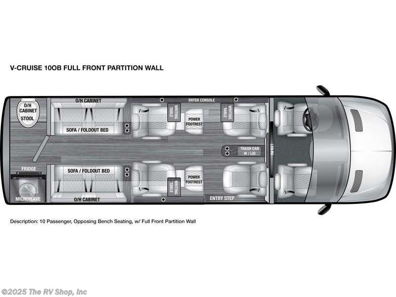 New 2026 OGV Luxury Coach  VCRUISE 10OB Full Wall Partition available in Baton Rouge, Louisiana