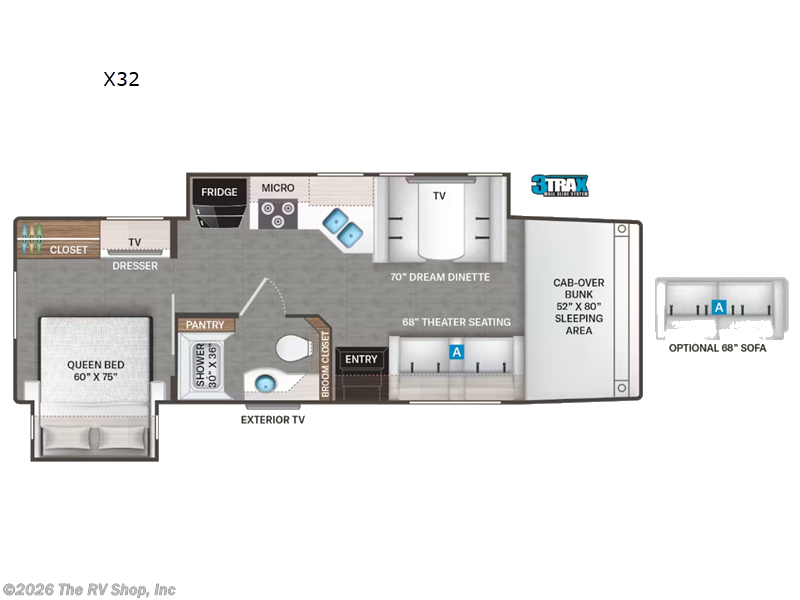 New 2026 Thor Motor Coach Omni Trail X32 available in Baton Rouge, Louisiana