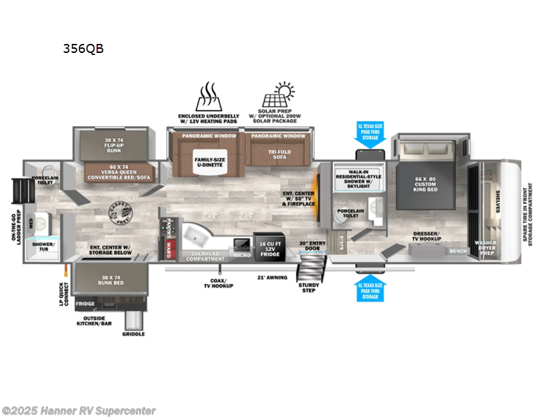 New 2026 Forest River Wildwood Heritage Glen 356QB available in Baird, Texas