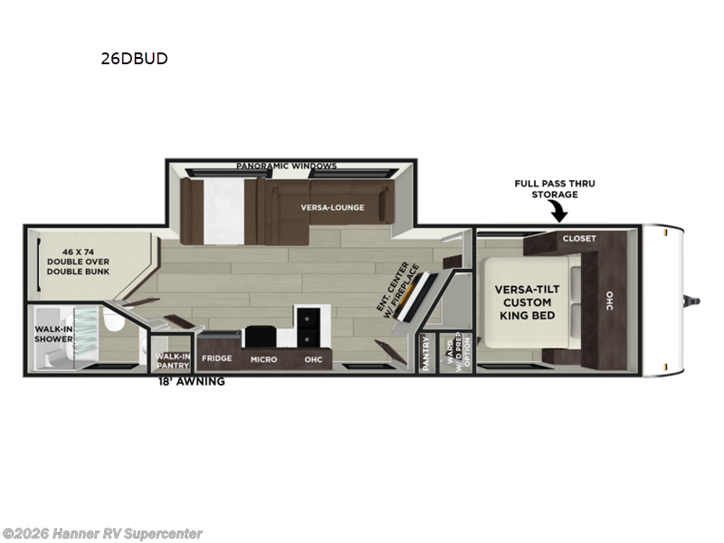 New 2026 Forest River Wildwood 26DBUD available in Baird, Texas