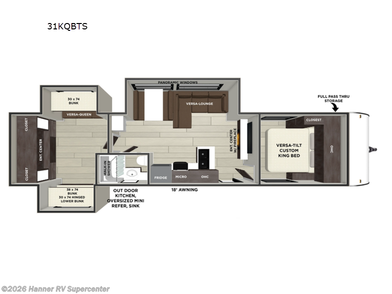New 2026 Forest River Wildwood 31KQBTS available in Baird, Texas