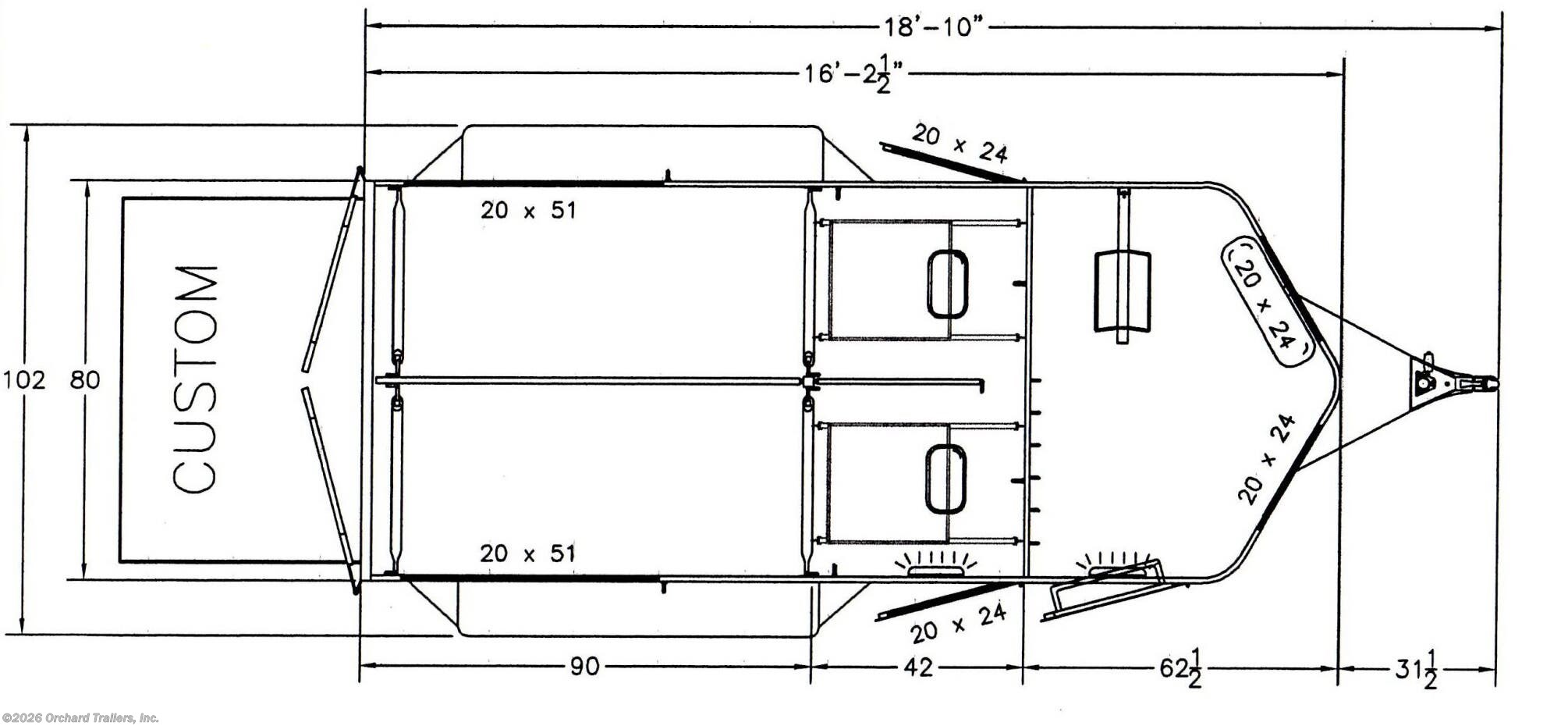 New 2026 Hawk Trailers  Model-132 Custom available in Whately, Massachusetts