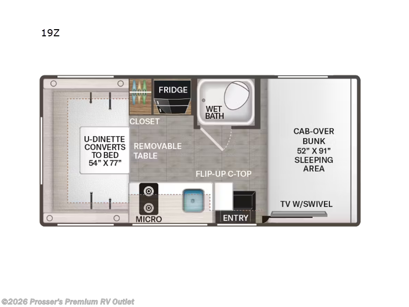 New 2026 Thor Motor Coach Four Winds 19Z Chevy available in Sturtevant, Wisconsin