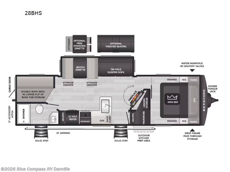 New 2027 Keystone Cougar Half-Ton 28BHS available in Ringgold, Virginia
