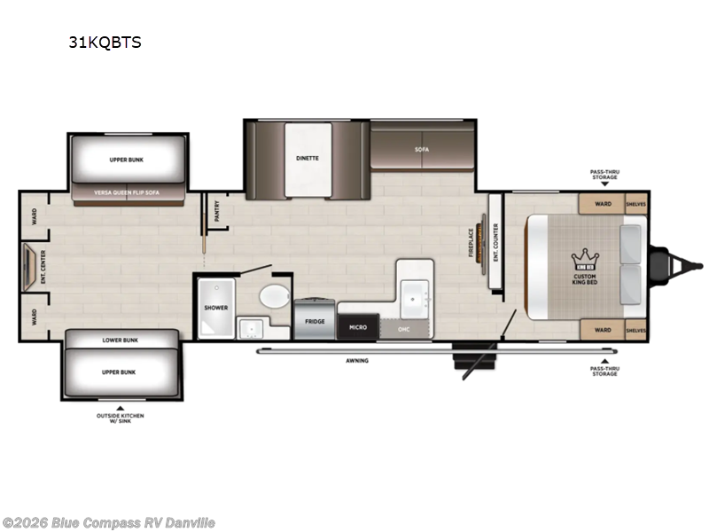 New 2027 Forest River Wildwood 31KQBTS available in Ringgold, Virginia