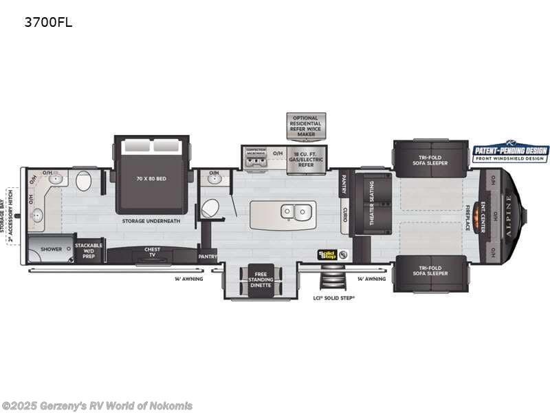 Used 2021 Keystone Alpine 3700FL available in Nokomis, Florida
