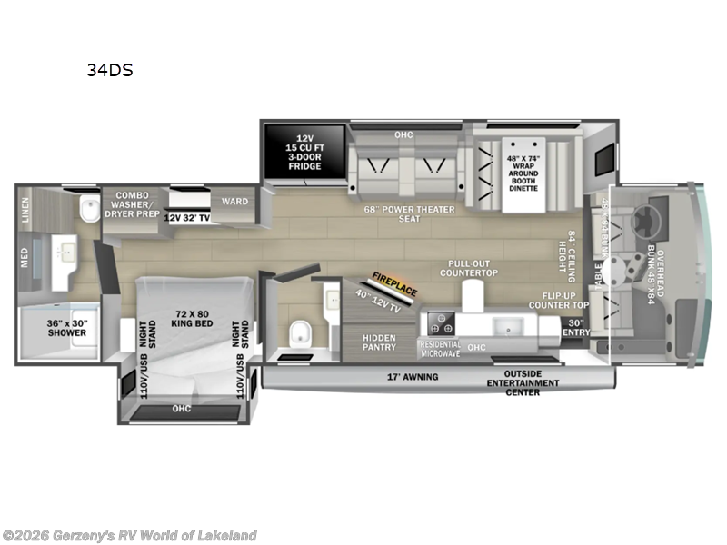 New 2026 Forest River FR3 34DS available in Lakeland, Florida