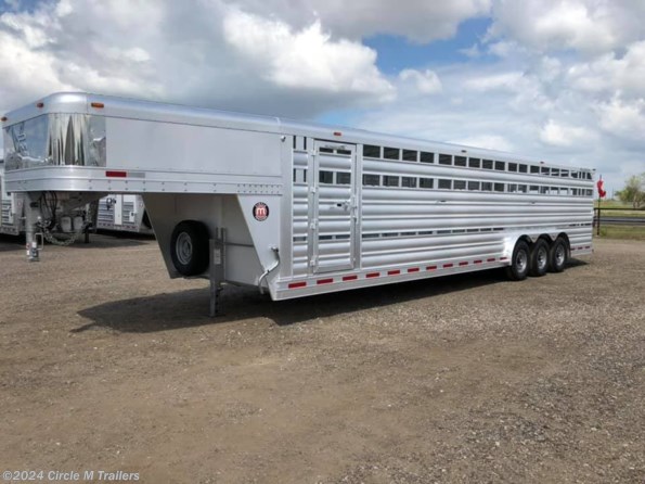 2024 Platinum Coach 32' Stock Trailer 8 wide with 3-7,200# axles available in Kaufman, TX