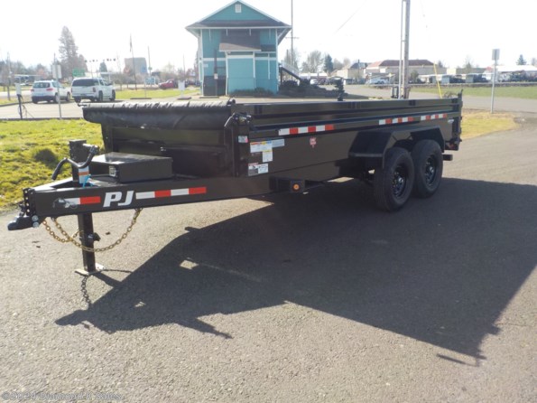 2024 PJ Trailers Dump DL 7' x 16' 14k 28" Low Pro available in Halsey, OR