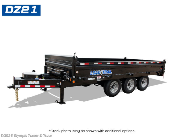 2026 Load Trail DZ 96" x 16' Triple Axle Pintle Hook Deck Over Dump T