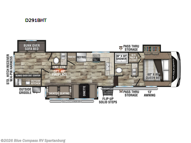 Used 2022 K-Z Durango Half-Ton D291BHT available in Duncan, South Carolina