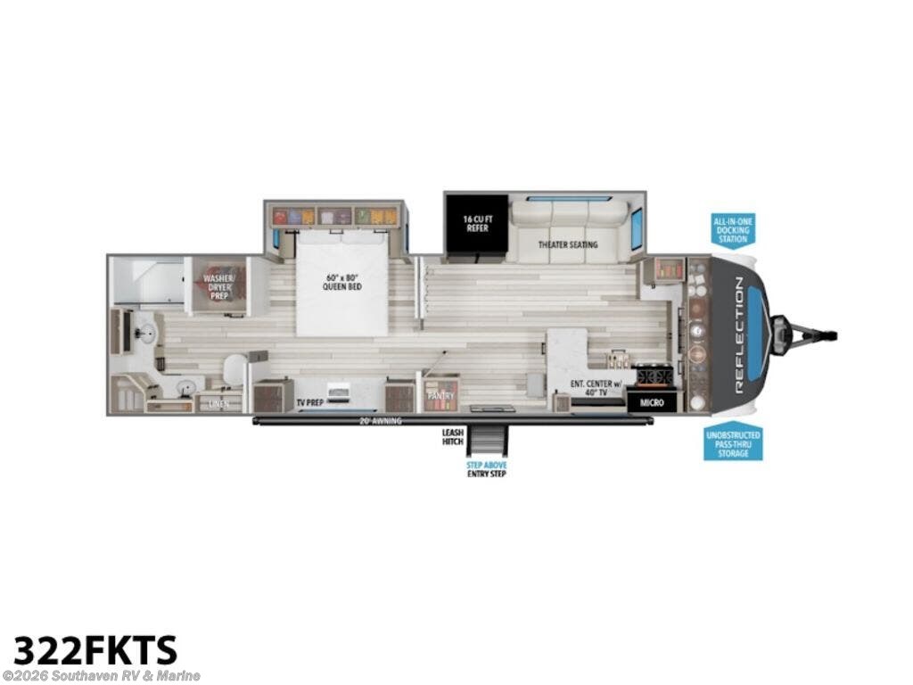 New 2026 Grand Design Reflection TT 322FKTS available in Southaven, Mississippi