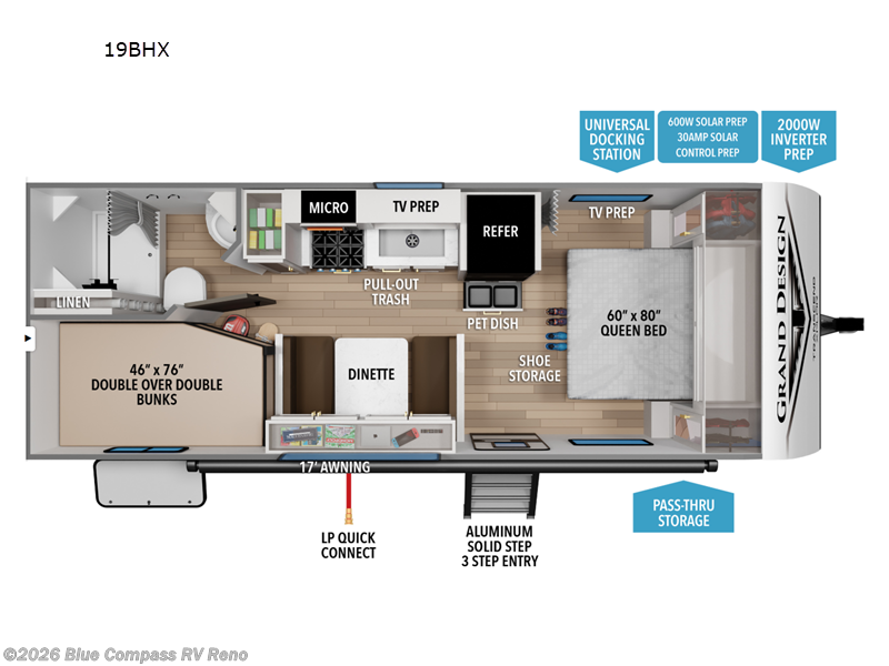New 2026 Grand Design Transcend Xplor 19BHX available in Reno, Nevada