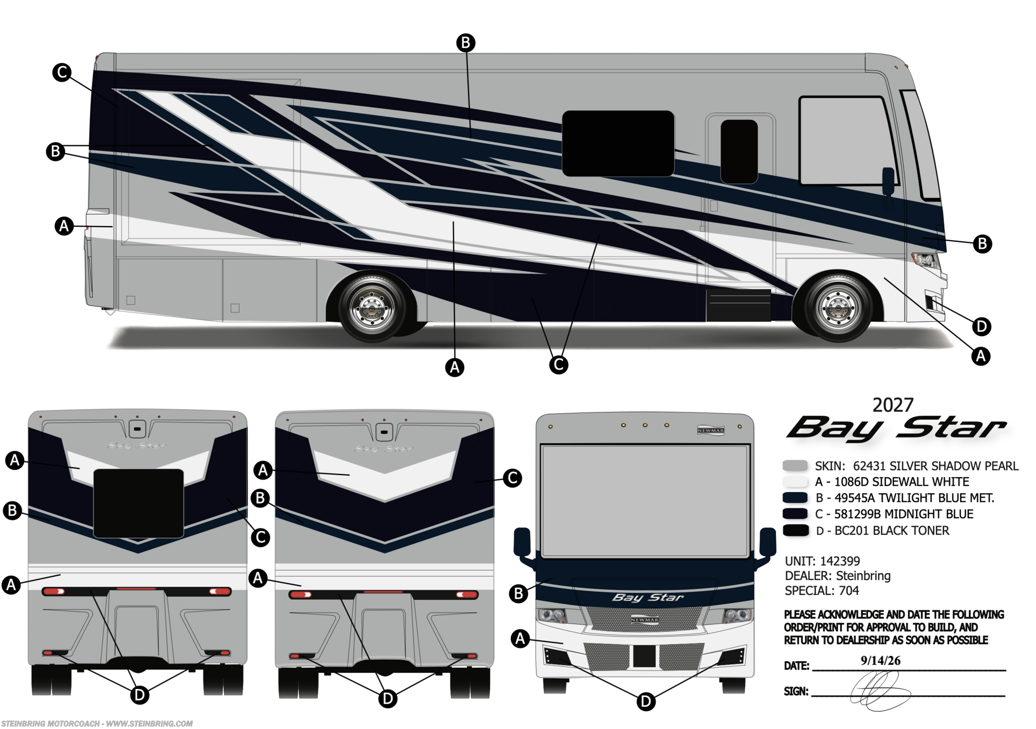 New 2027 Newmar Bay Star 3225 available in Garfield, Minnesota