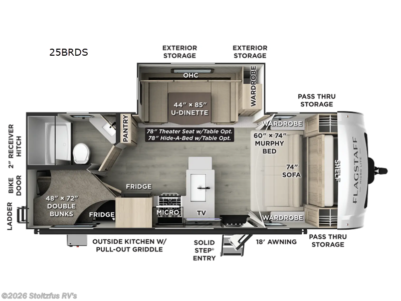 New 2026  Forest River Flagstaff Micro Lite 25BRDS by Forest River from Stoltzfus RV's in Adamstown, PA