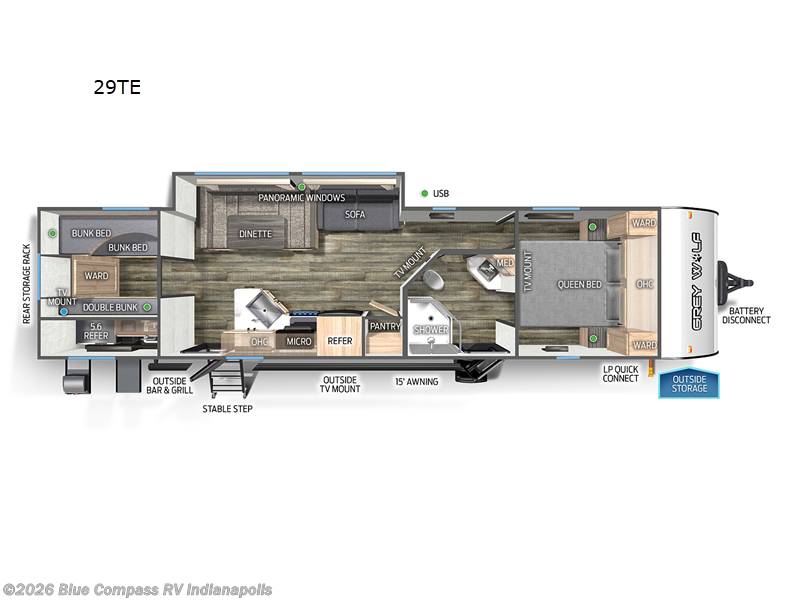 Used 2023 Forest River Cherokee Grey Wolf 29TE available in Indianapolis, Indiana