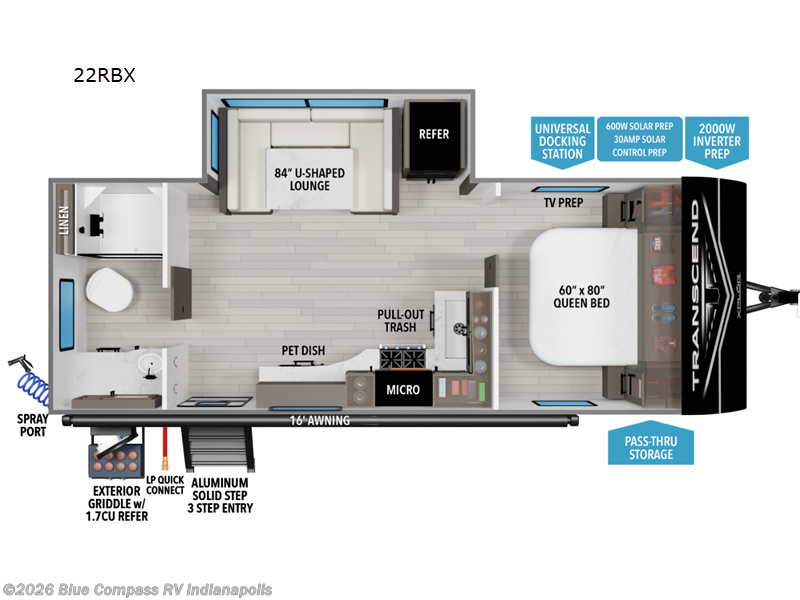 New 2026 Grand Design Transcend Xplor 22RBX available in Indianapolis, Indiana