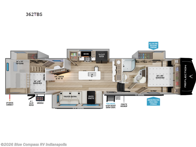 New 2026 Grand Design Reflection 362TBS available in Indianapolis, Indiana