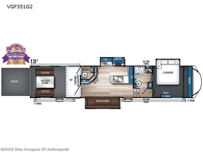 Used 2021 Forest River Vengeance Rogue Armored VGF351G2 available in Indianapolis, Indiana