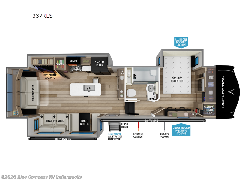 New 2026 Grand Design Reflection 337RLS available in Indianapolis, Indiana