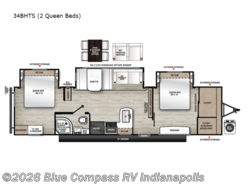 New 2026 Forest River Aurora 34BHTS (2 Queen Beds) available in Indianapolis, Indiana