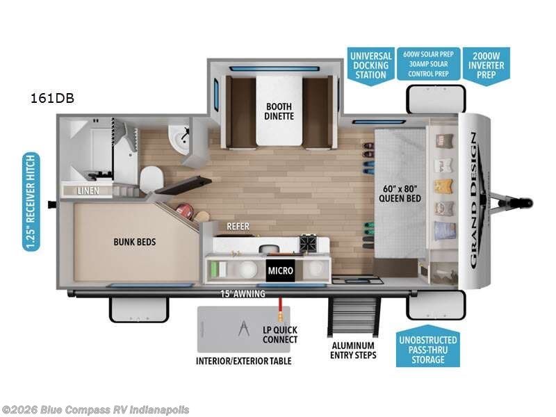 New 2027 Grand Design Transcend One 161DB available in Indianapolis, Indiana