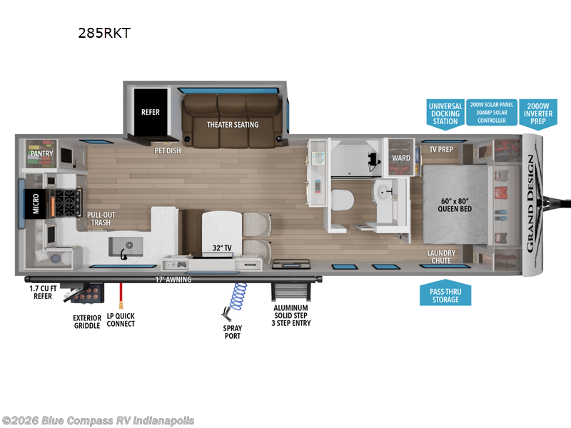 New 2027 Grand Design Transcend 285RKT available in Indianapolis, Indiana