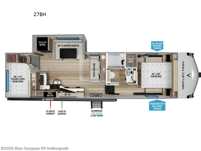 New 2027 Grand Design Reflection 100 Series 27BH available in Indianapolis, Indiana