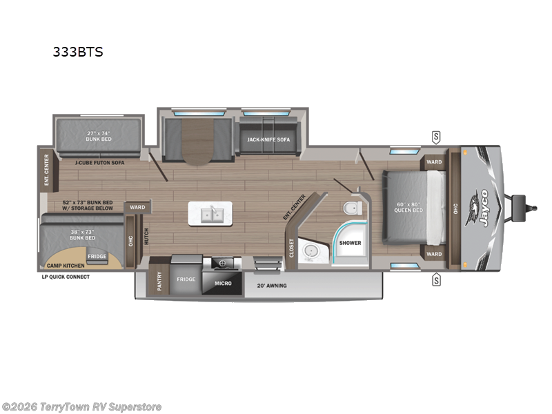 New 2025 Jayco Jay Flight SLX 333BTS available in Grand Rapids, Michigan
