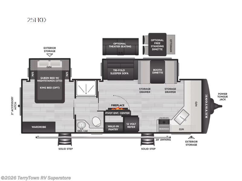 New 2026 Keystone Cougar Half-Ton 25FKD available in Grand Rapids, Michigan