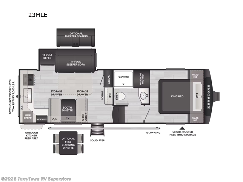 New 2026 Keystone Cougar Half-Ton 23MLE available in Grand Rapids, Michigan