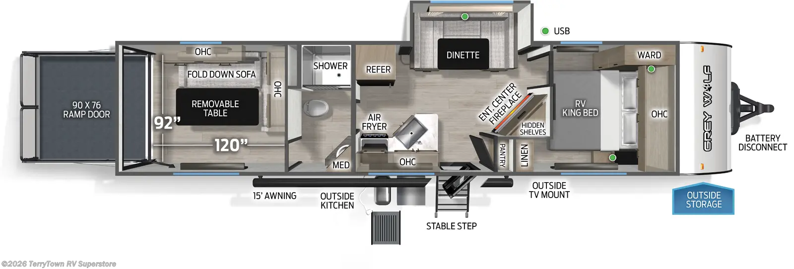 New 2026 Forest River Cherokee Grey Wolf 28RRT available in Grand Rapids, Michigan