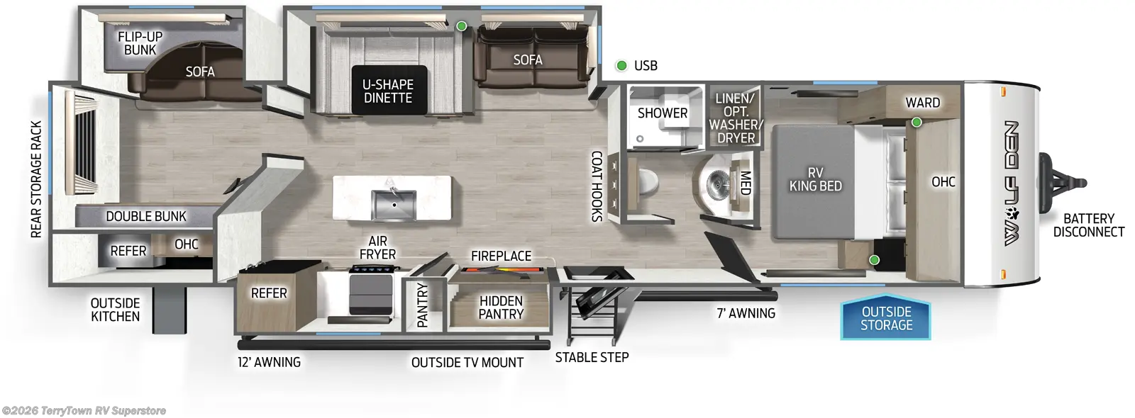 New 2026 Forest River Cherokee Wolf Den 304SR available in Grand Rapids, Michigan