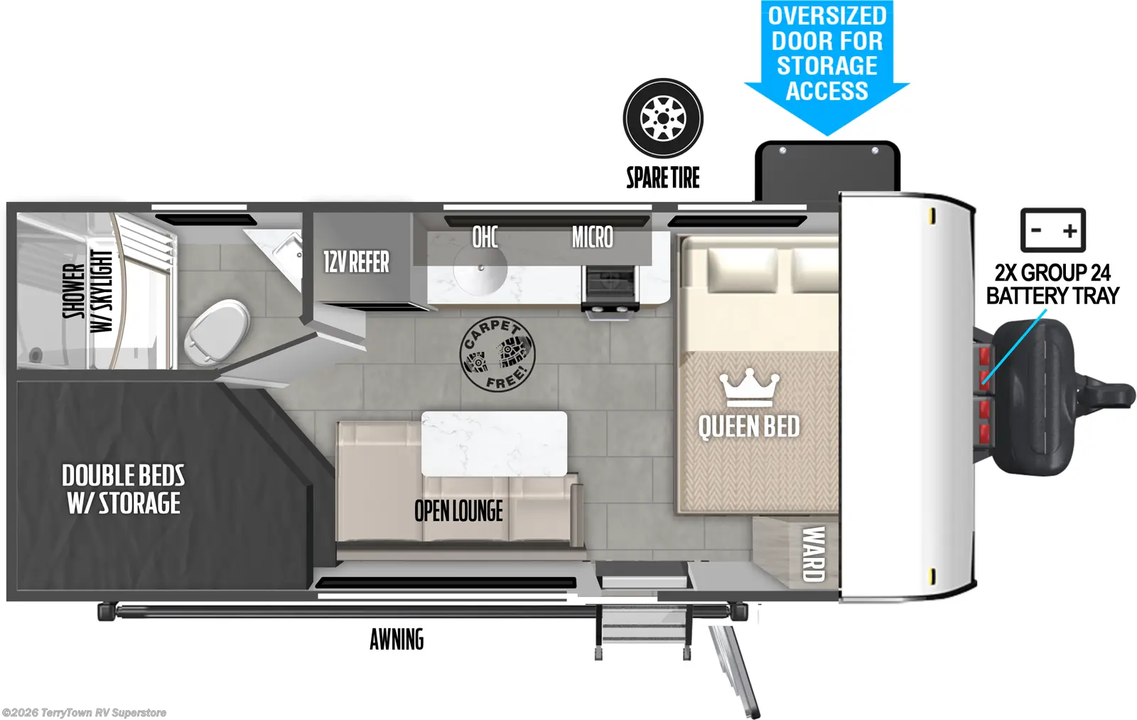 Used 2025 Forest River Wildwood FSX 174DBLE available in Grand Rapids, Michigan
