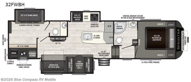 Used 2019 Keystone Sprinter Campfire Edition 32FWBH available in Theodore, Alabama