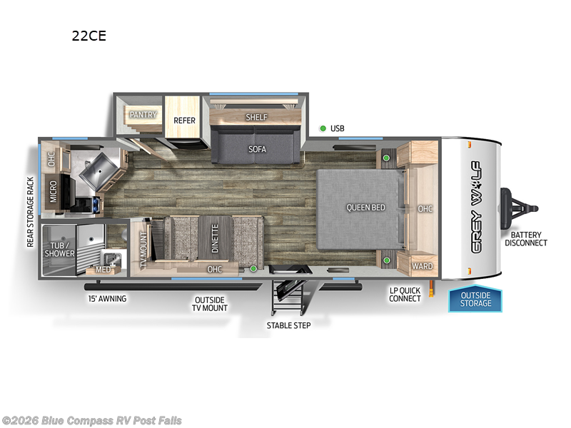 Used 2023 Forest River Cherokee Grey Wolf 22CE available in Post Falls, Idaho