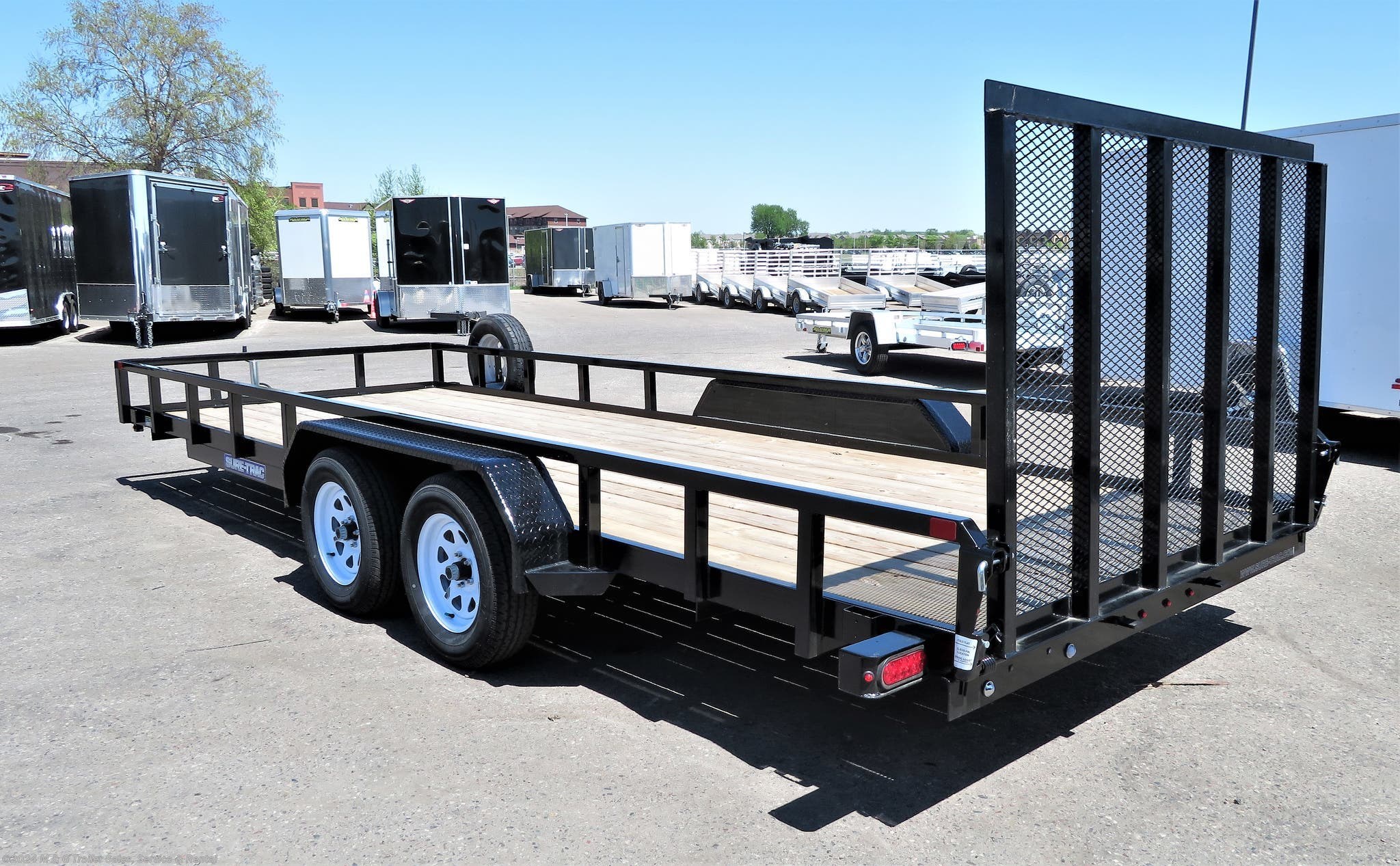 Utility Trailer - 2020 Sure-Trac 7X18 Tube Top Utility Trailer - Black