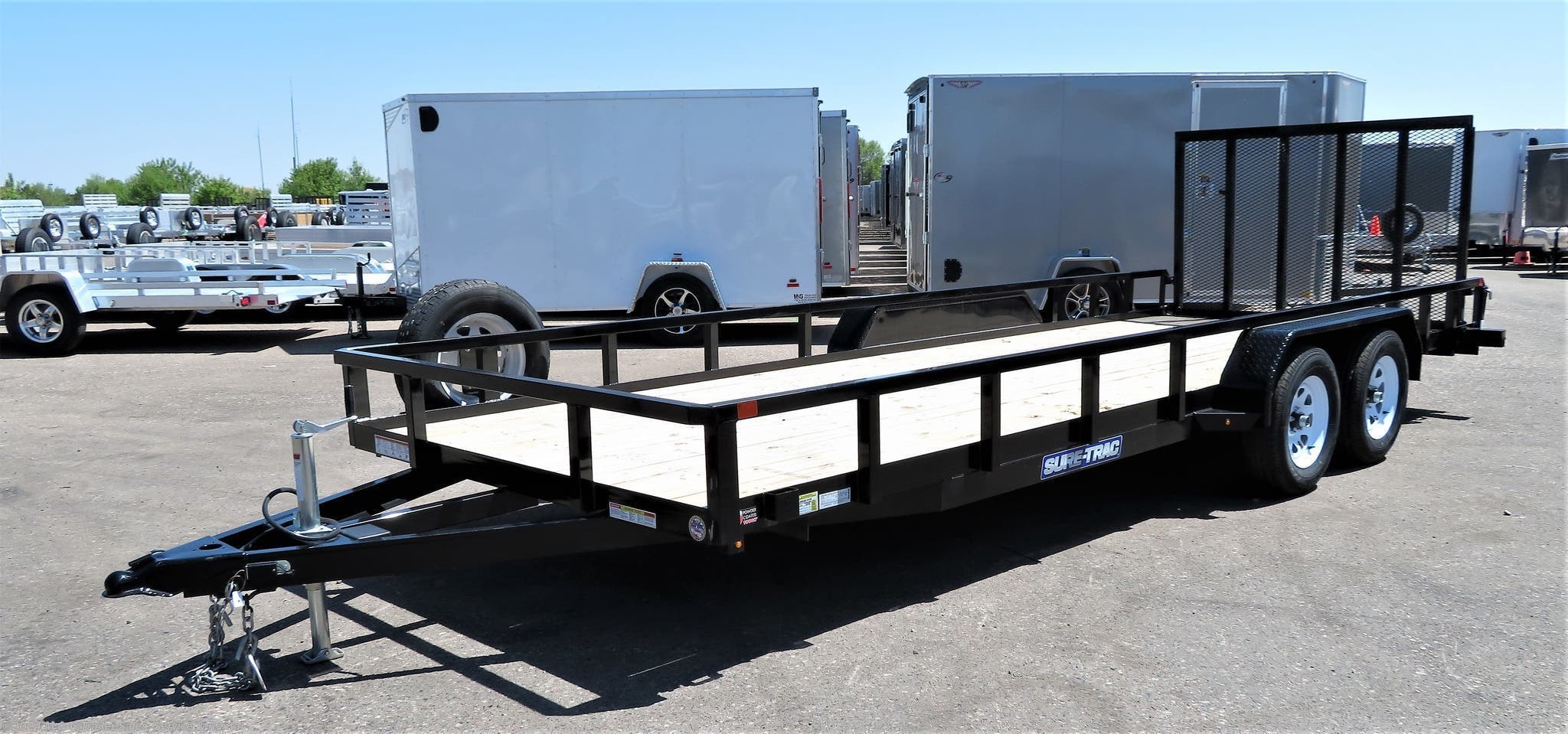 Utility Trailer - 2020 Sure-Trac 7X18 Tube Top Utility Trailer - Black