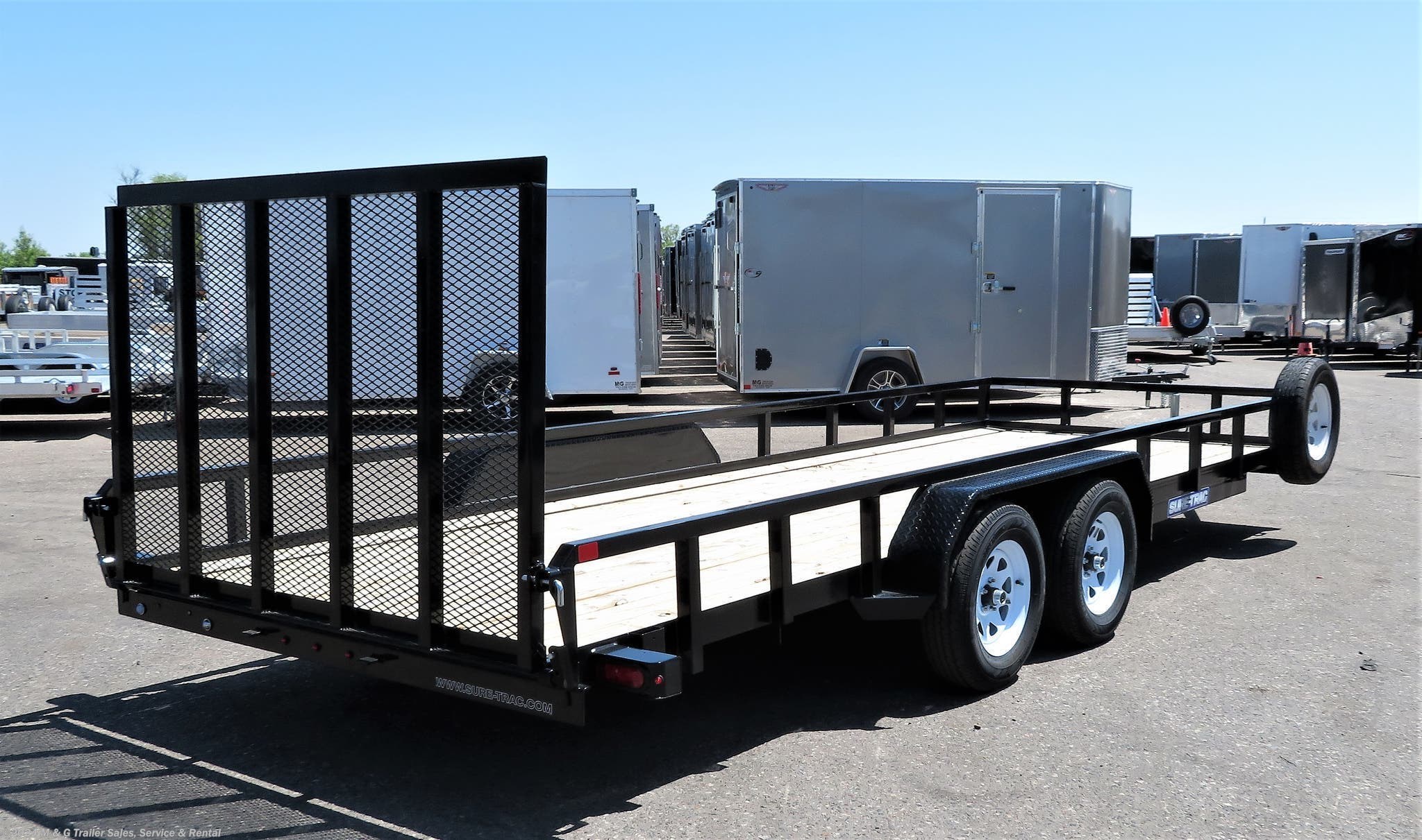 Utility Trailer - 2020 Sure-Trac 7X18 Tube Top Utility Trailer - Black