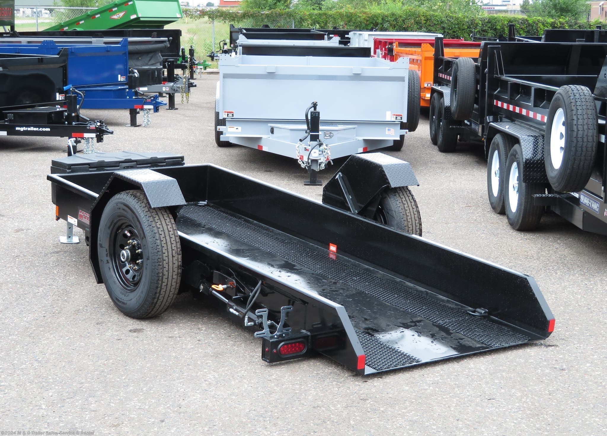 Equipment 2020 Midsota SL12RA Scissor Lift Trailer Black TrailersUSA