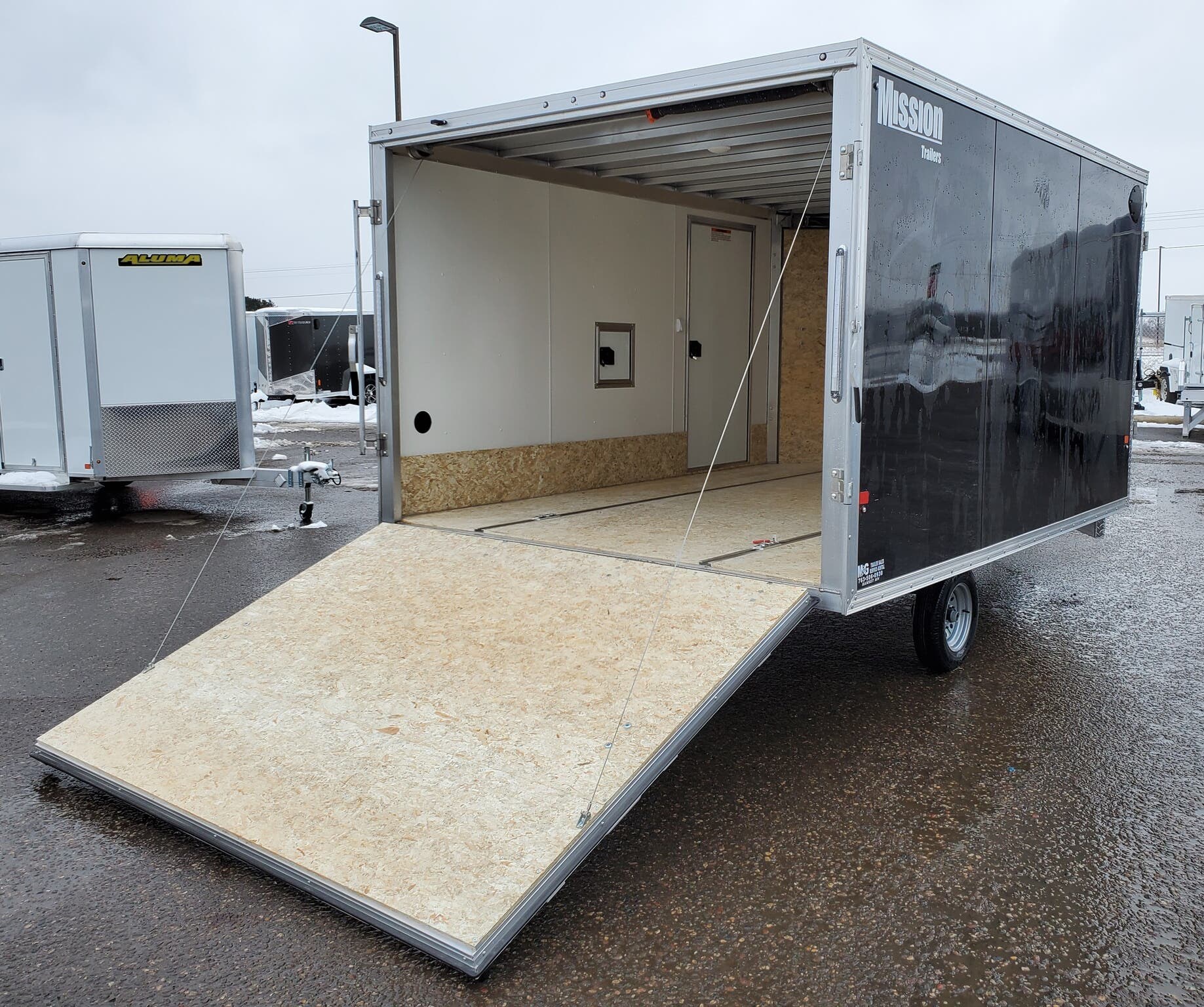 Snowmobile 2020 Mission Trailers 8.5x12 Enclosed Deckover Snow