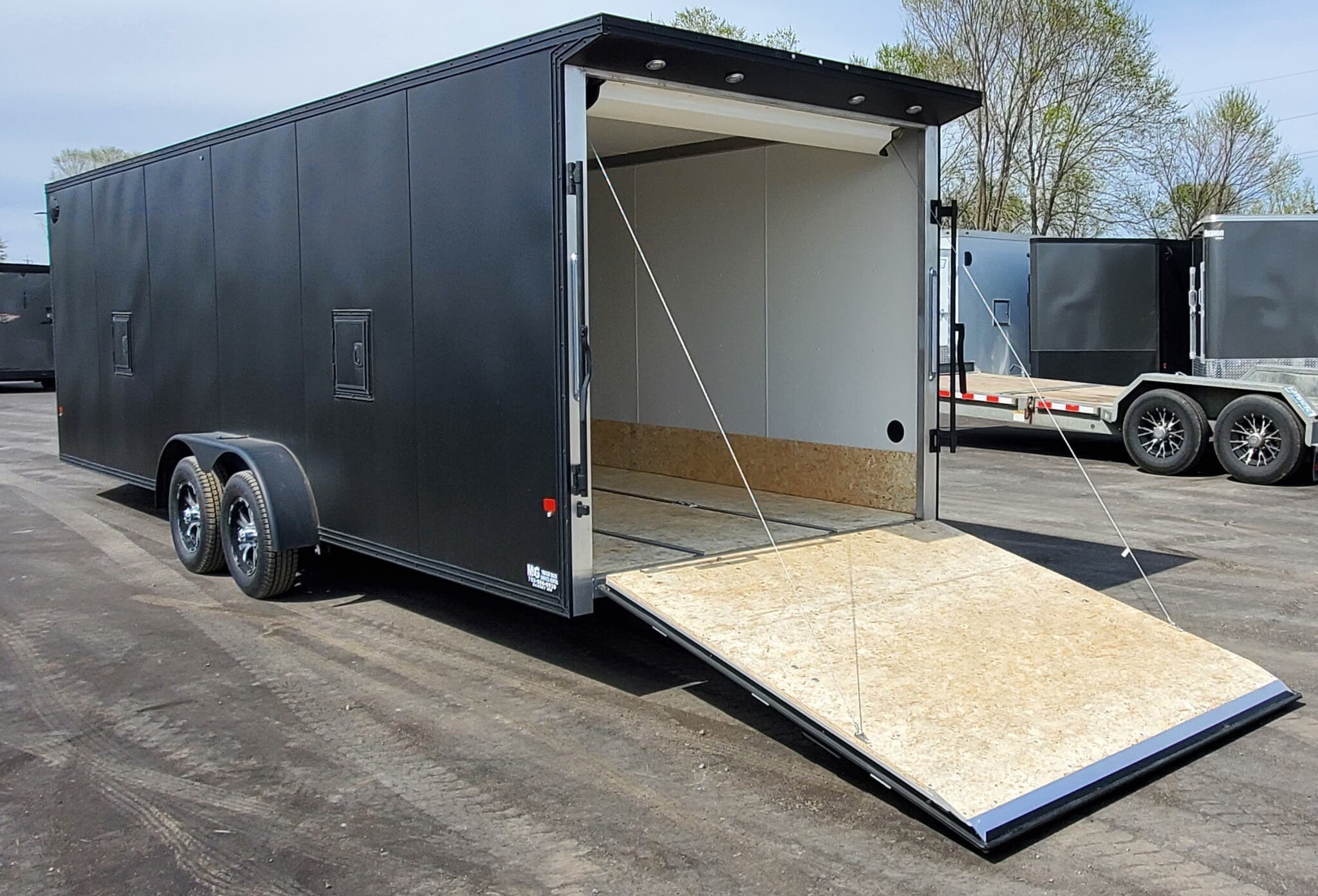 Snowmobile 2020 EZ Hauler 7x24TA+V Enclosed Aluminum Snow Trailer