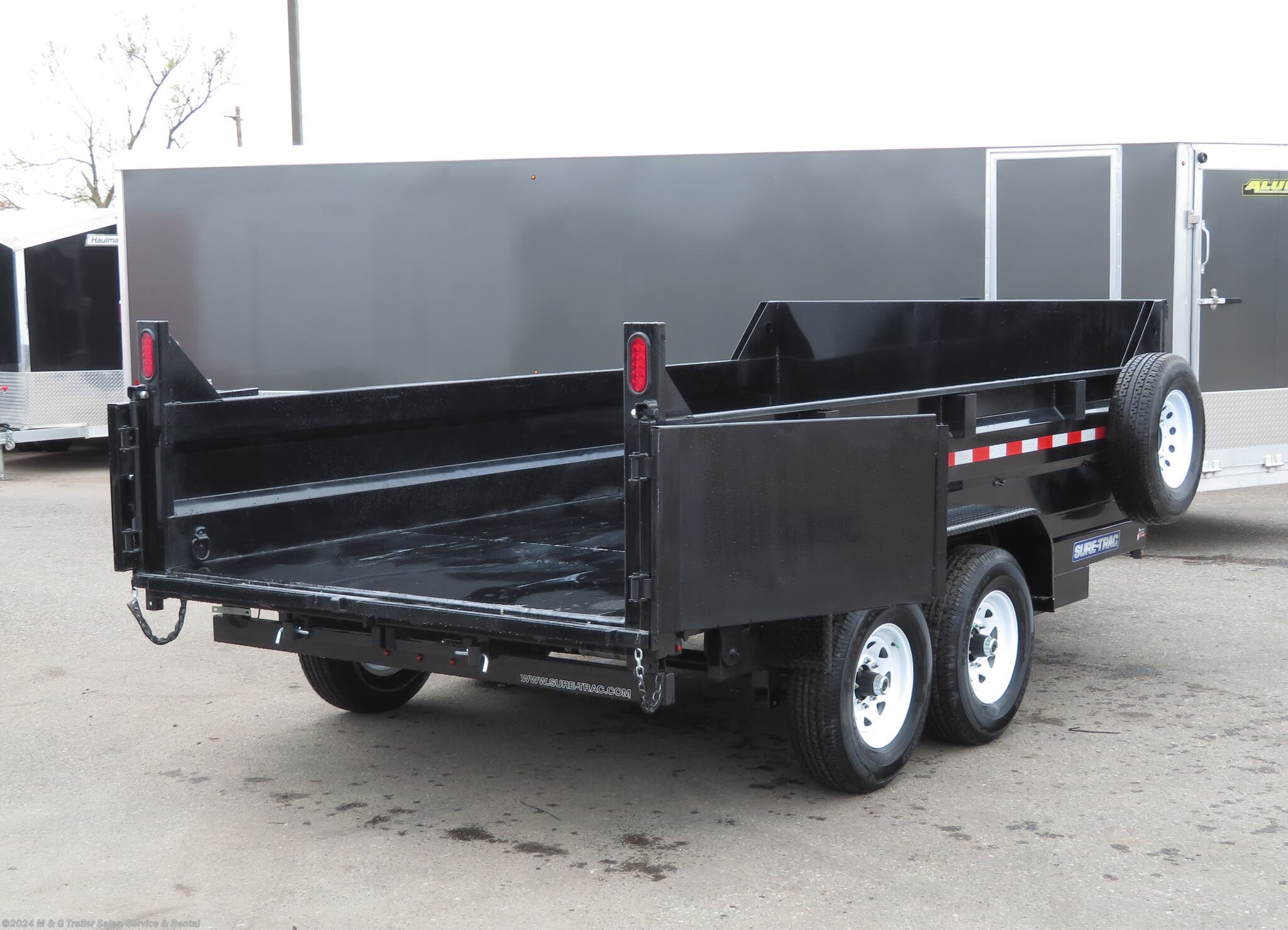 Dump - 2020 Sure-Trac 14' Dump 14k Trailer - Black | TrailersUSA