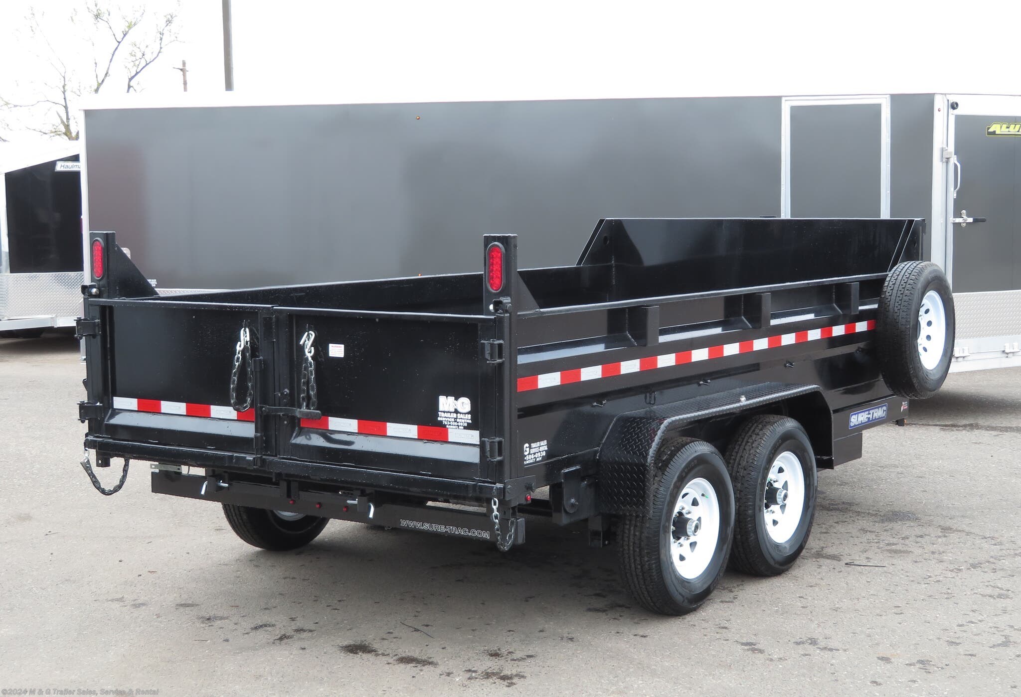 Dump - 2020 Sure-Trac 14' Dump 14k Trailer - Black | TrailersUSA