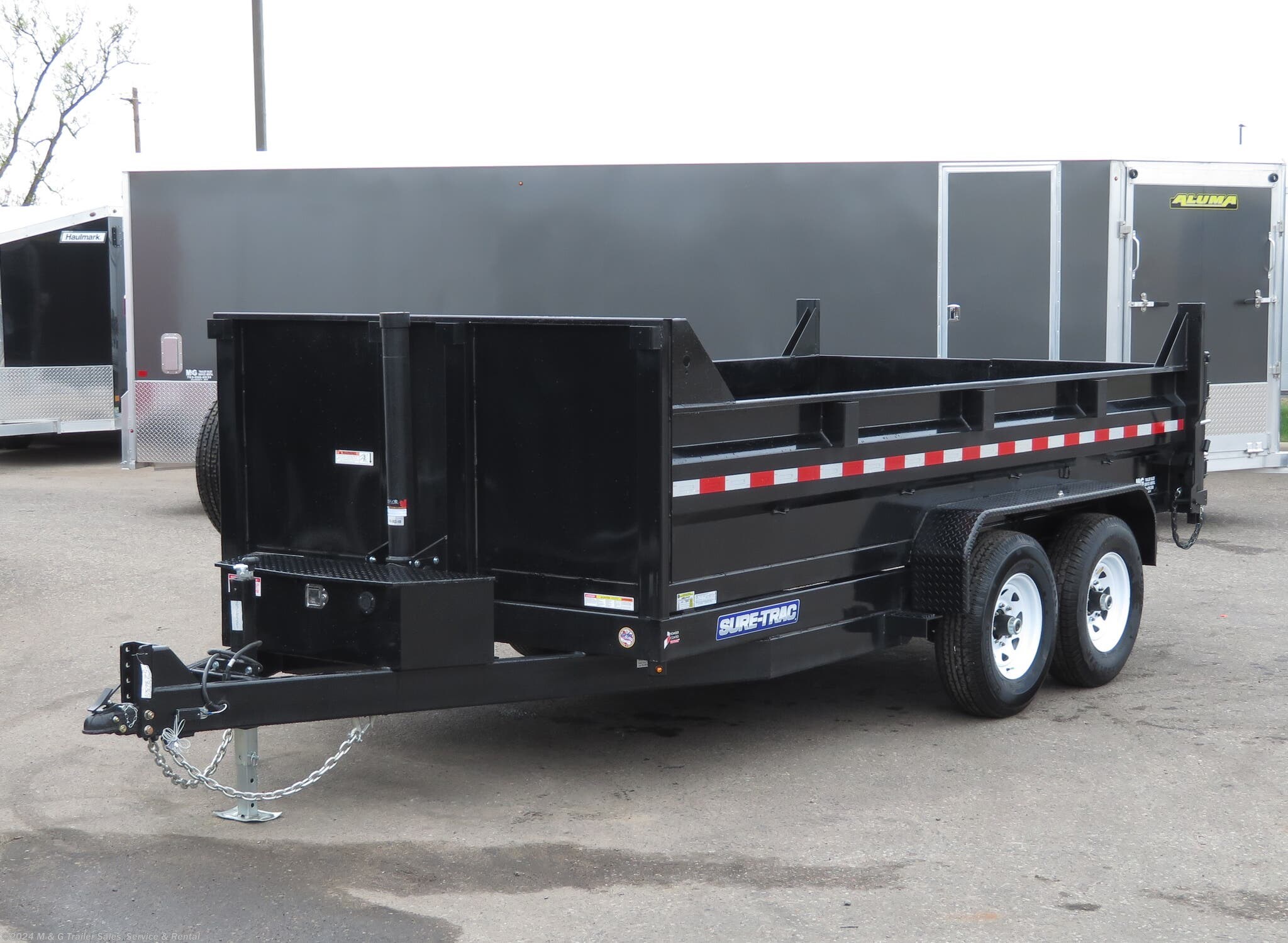 Dump - 2020 Sure-Trac 14' Dump 14k Trailer - Black | TrailersUSA