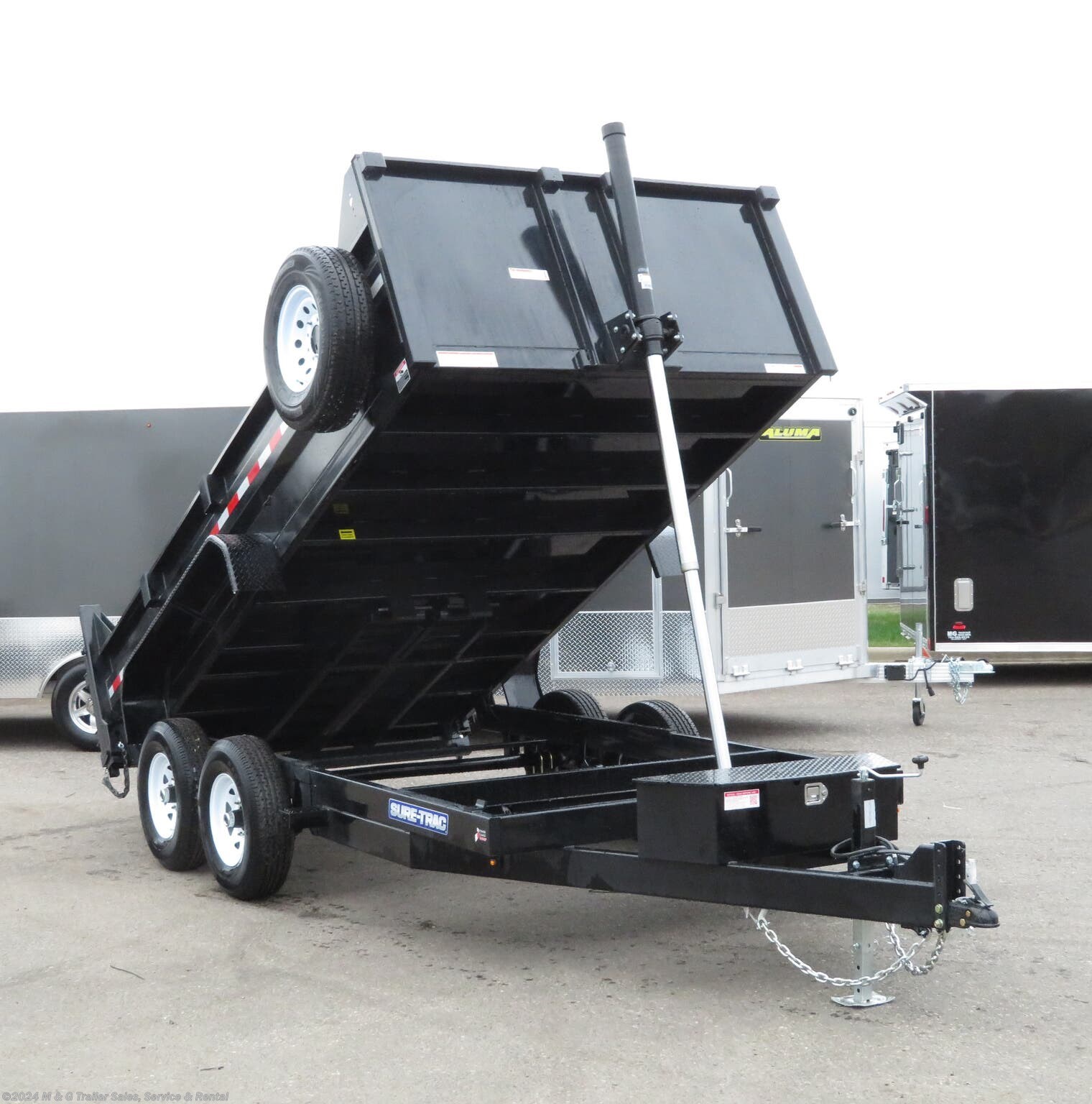 Dump - 2020 Sure-Trac 14' Dump 14k Trailer - Black | TrailersUSA